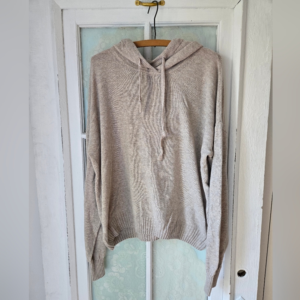 GAP Oatmeal Hooded Knit Sweater XL
